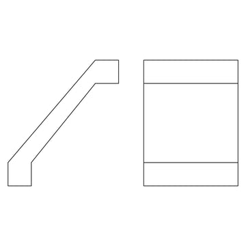 Fabuwood Allure Fusion Denim Blue Shaker Crown Molding 3 1/4 Inches