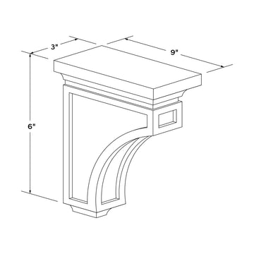 Craft Cabinetry Recessed Panel Gray Stain Corbel