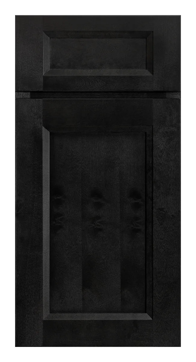 Craft Dark Gray Stain Recessed Panel Cabinets Door