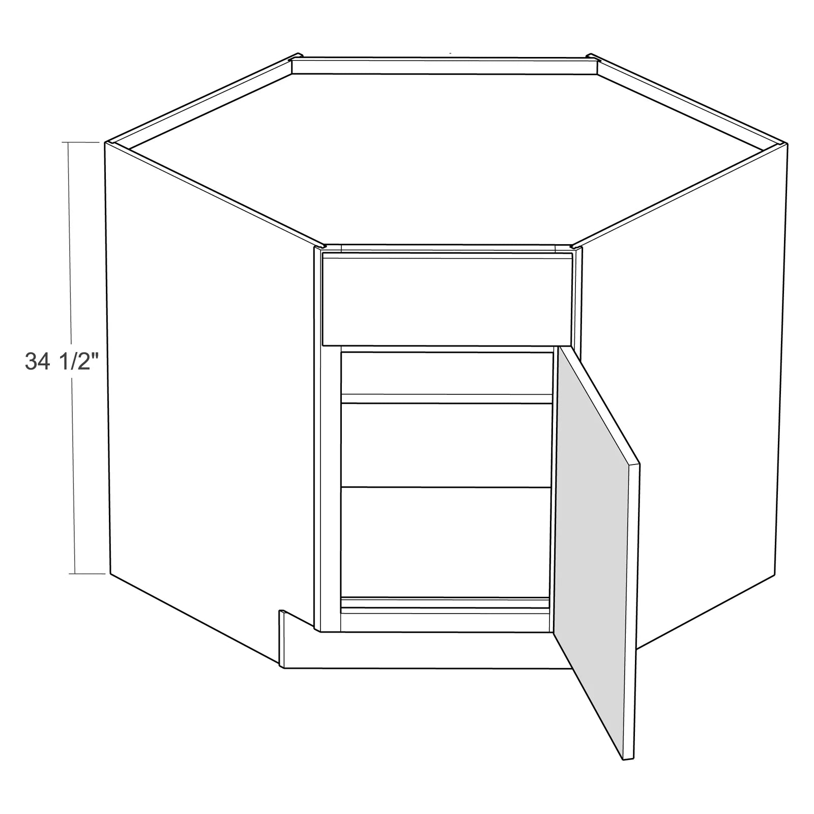 Fabuwood Allure Fusion Nickel 36"W Diagonal Sink Cabinet Photo