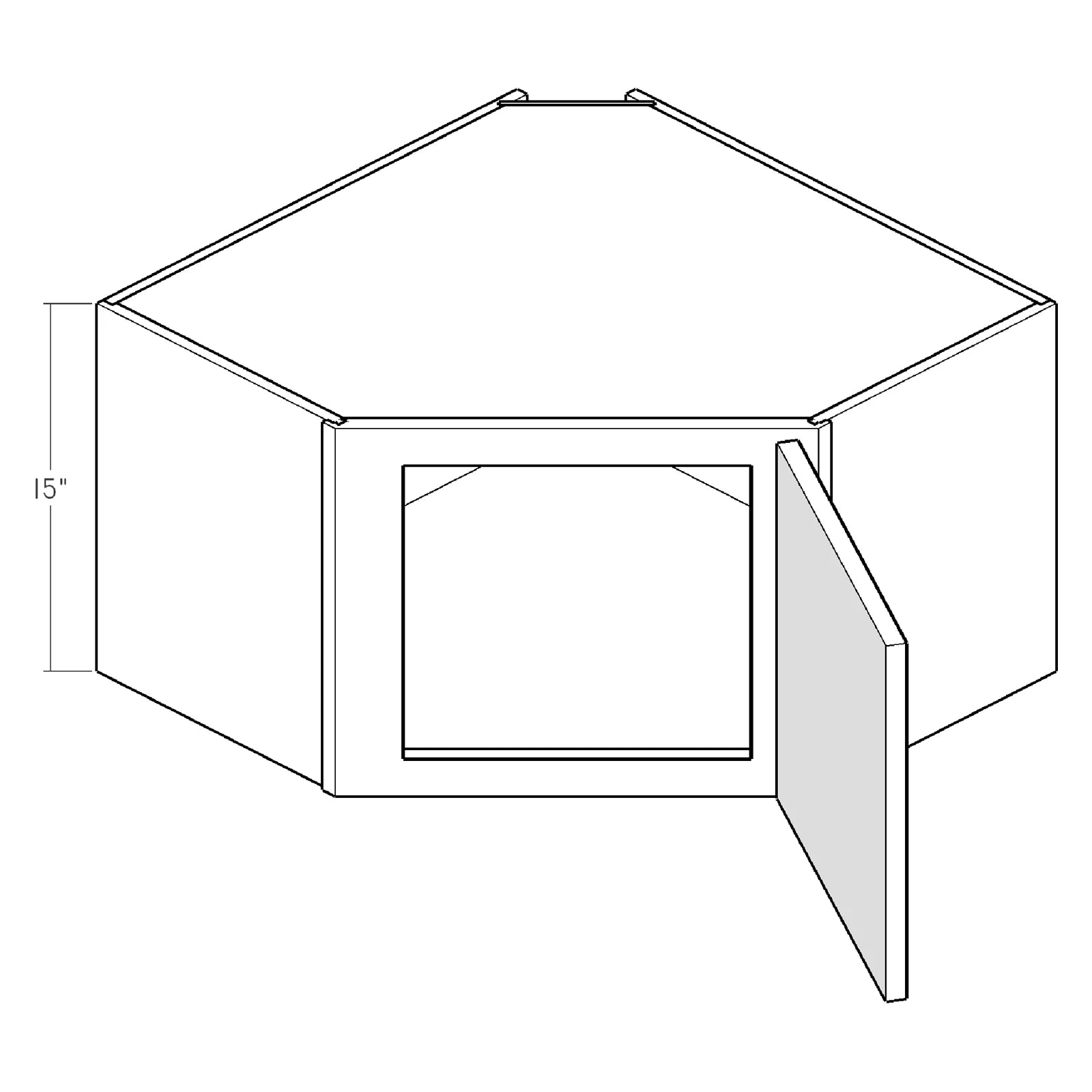 Fabuwood Allure Galaxy Horizon 24"W x 15"H Wall Diagonal Corner Cabinet Photo