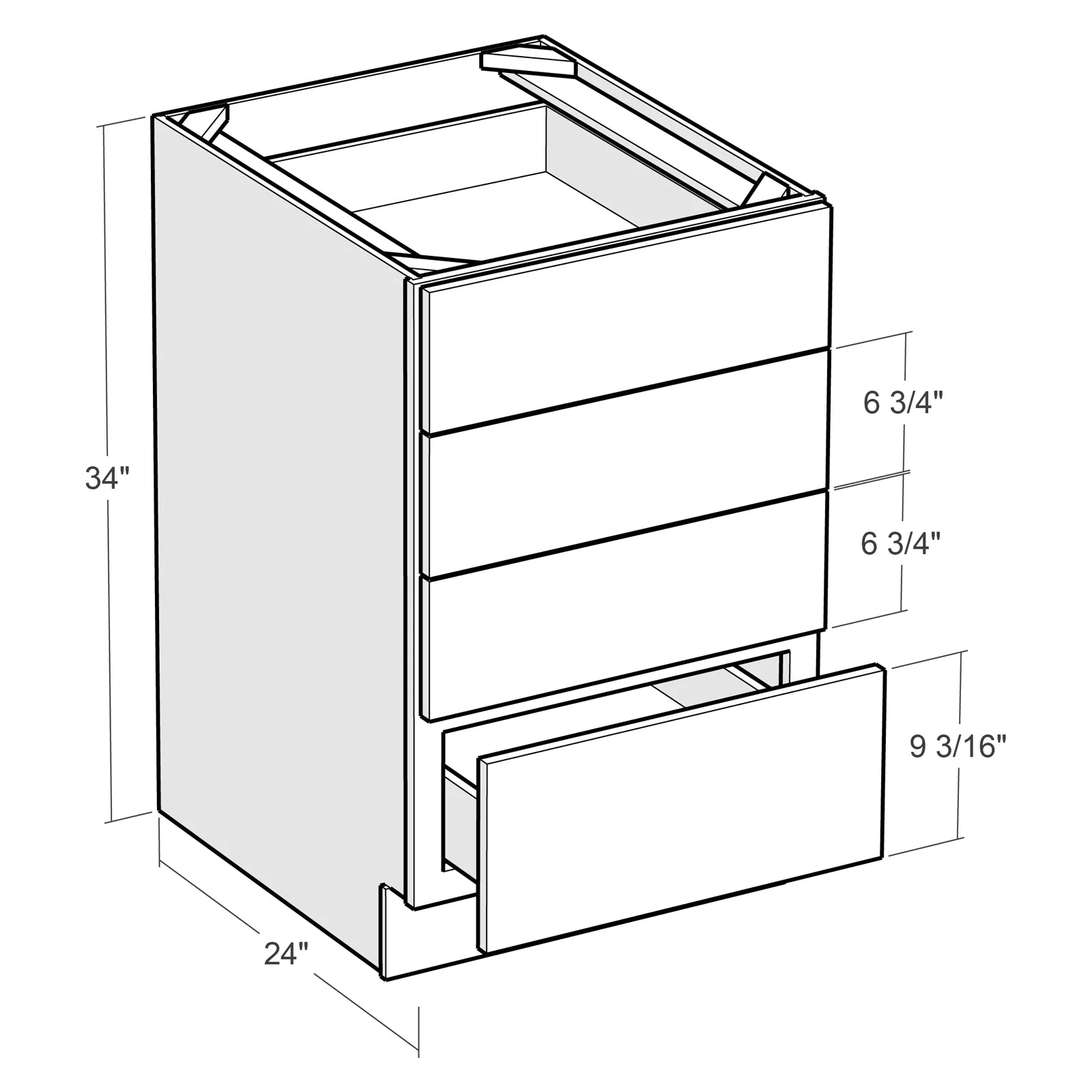 Fabuwood Allure Fusion Dove 15"W Drawer Base Cabinet Photo