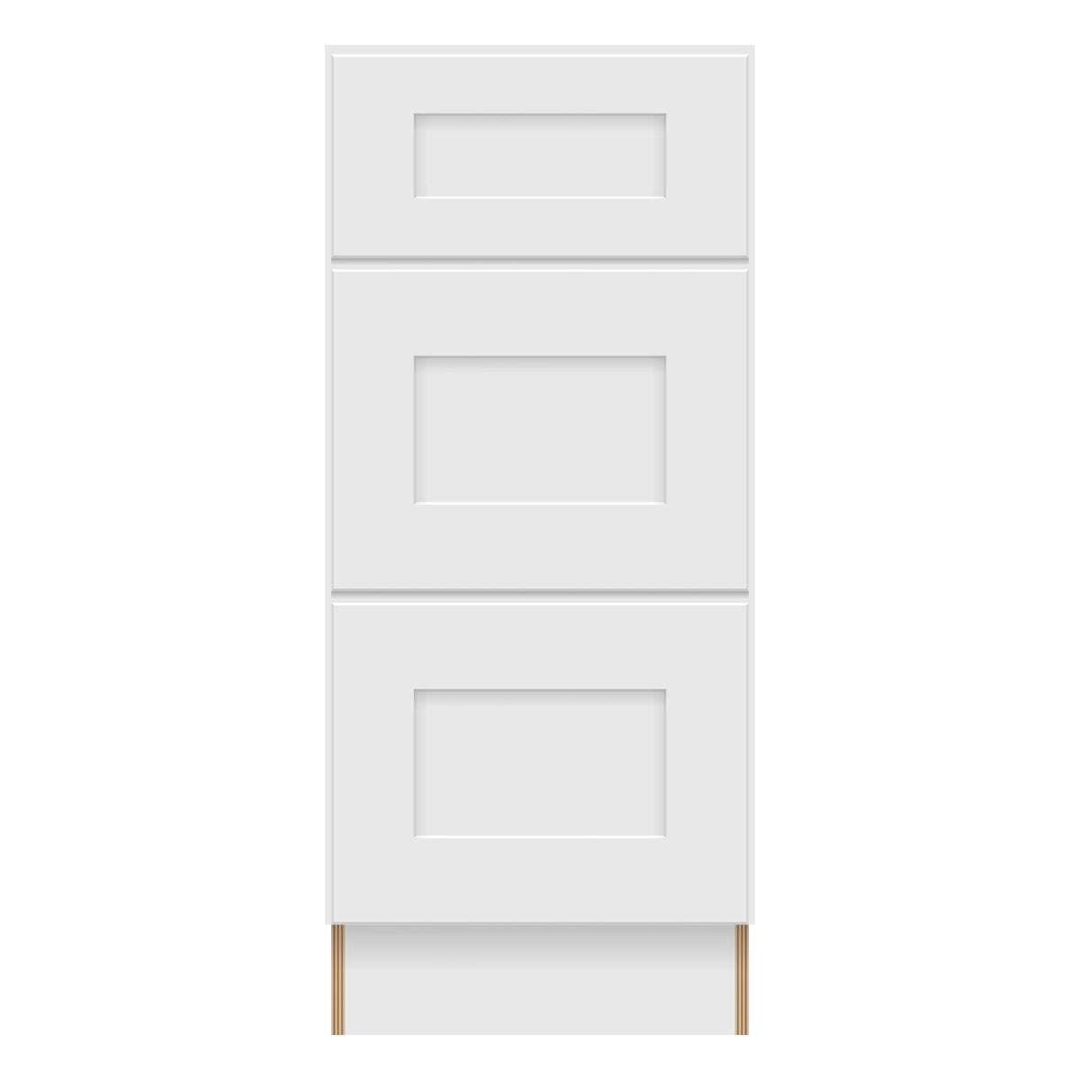 Craft Cabinetry Shaker White 15"W Drawer Base Cabinet