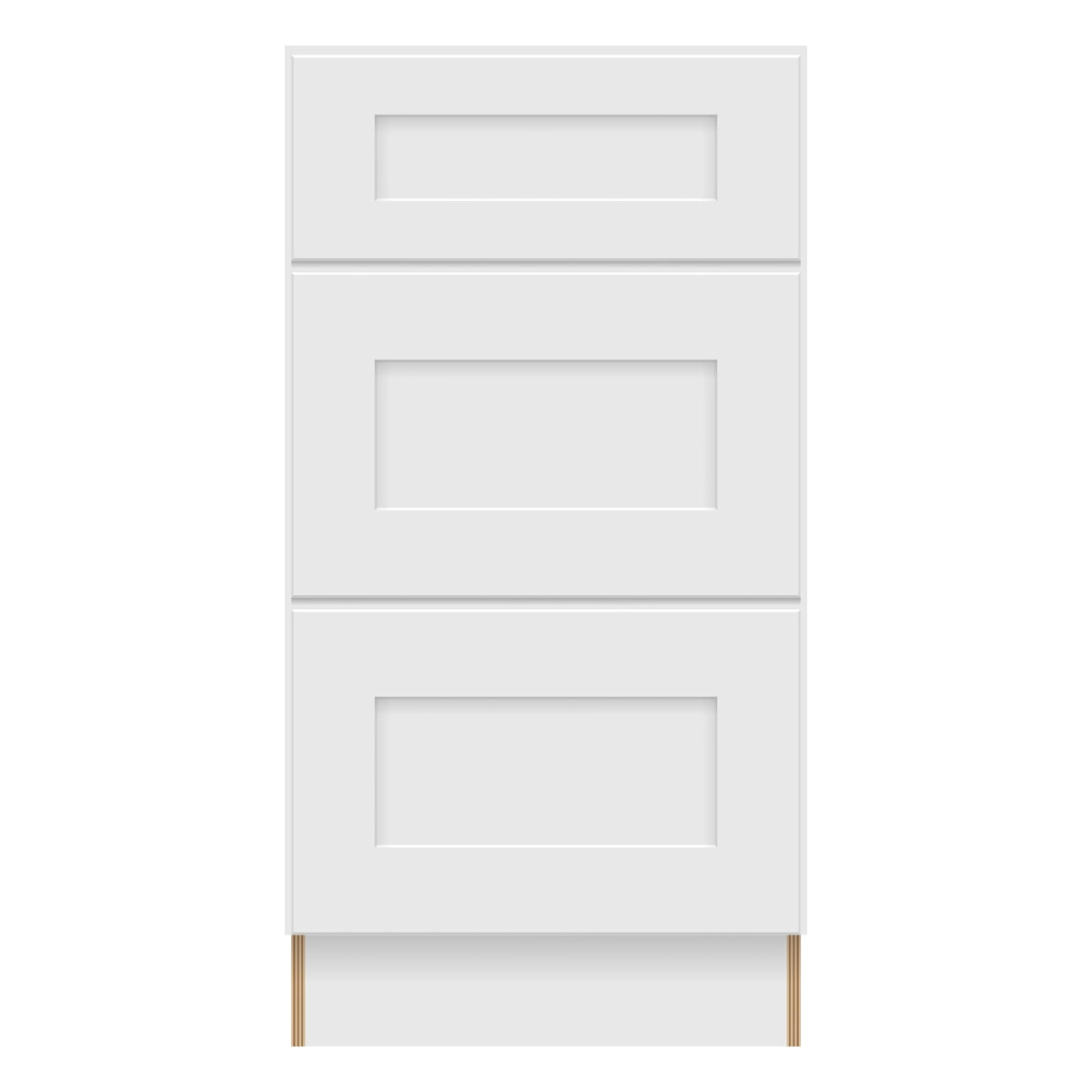 Craft Cabinetry Shaker White 18"W Drawer Base Cabinet