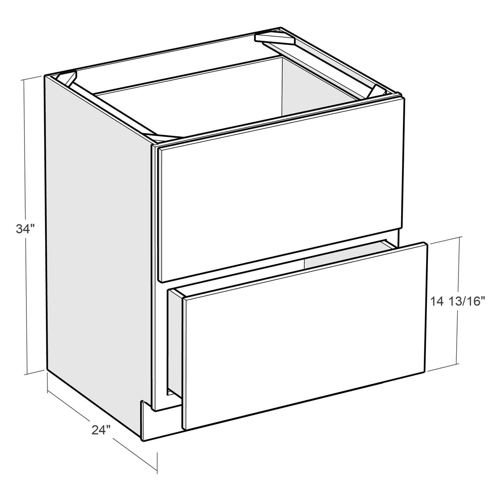 Fabuwood Allure Galaxy Indigo 30"W Drawer Base Cabinet Photo