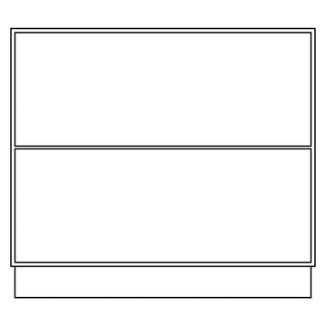 Fabuwood Allure Onyx Frost 36"W Drawer Base Cabinet Photo