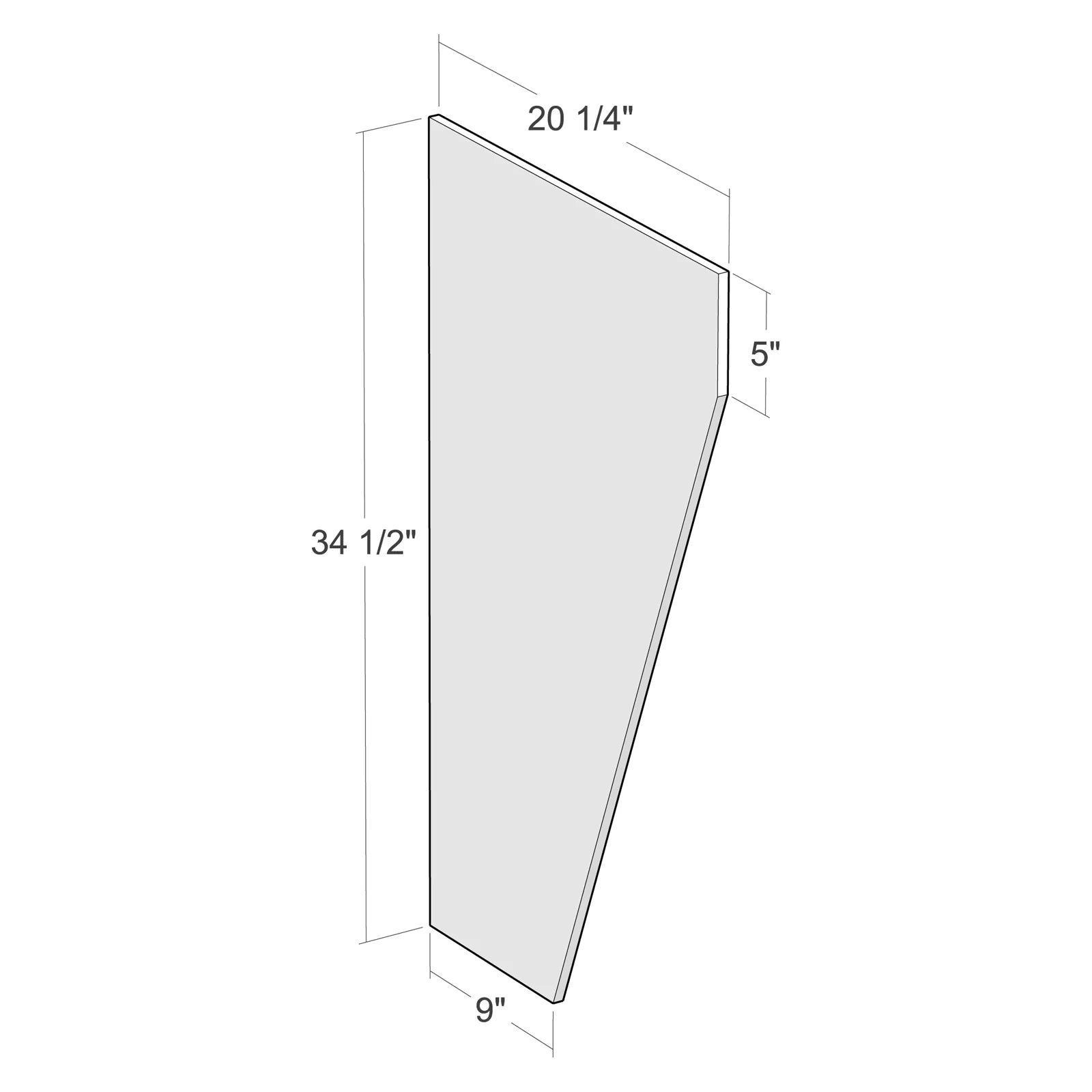 Fabuwood Allure Nexus Frost Vanity Desk Leg Photo