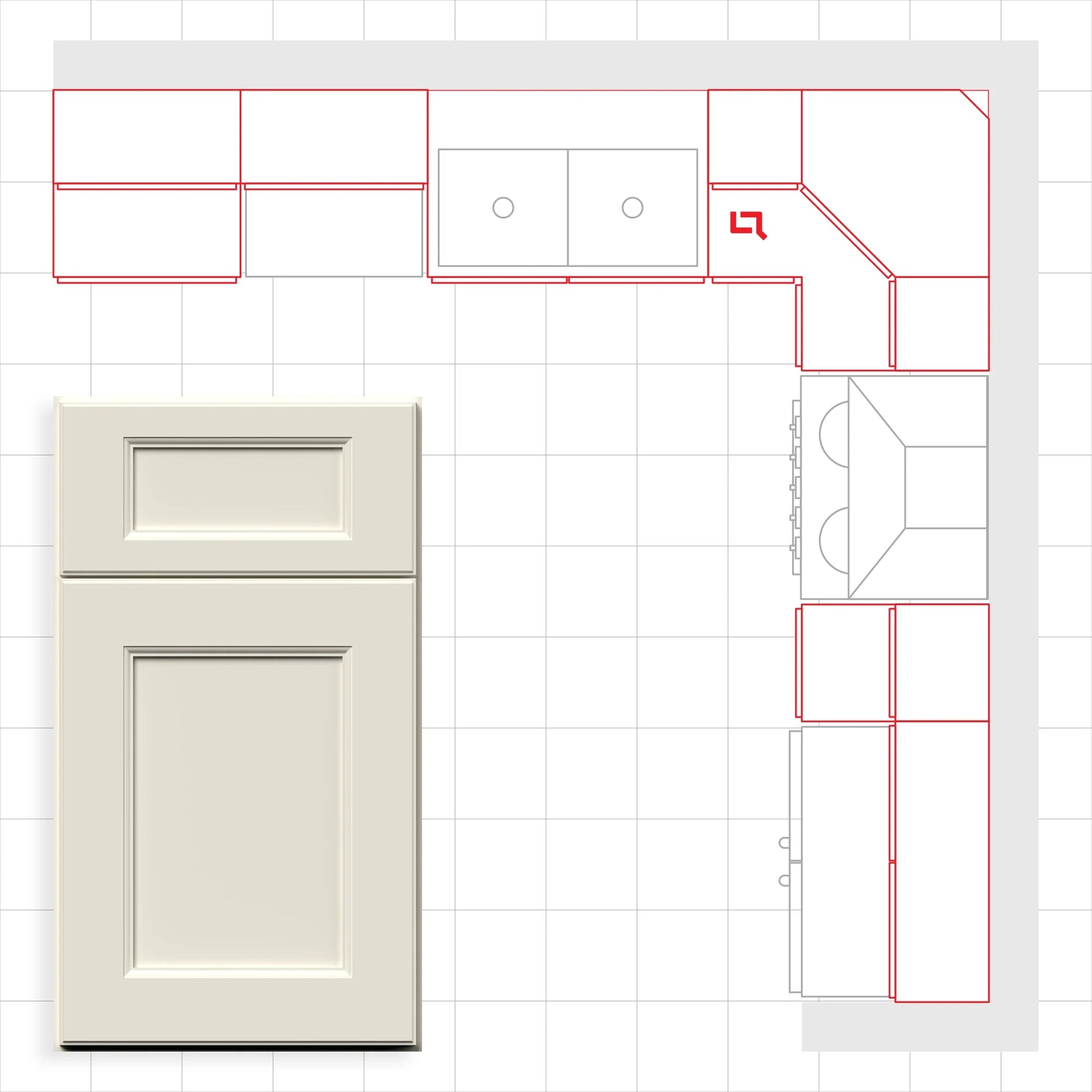 Fabuwood Allure Fusion Dove 10x10 Kitchen Design Set Image