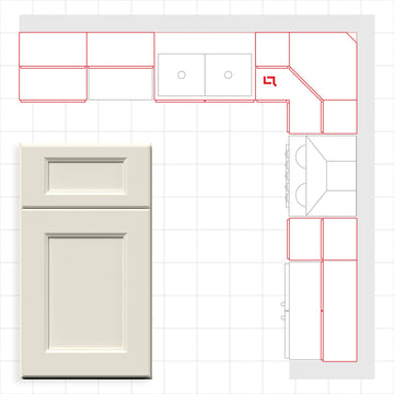 Fabuwood Allure Fusion Dove 10x10 Kitchen Design Set