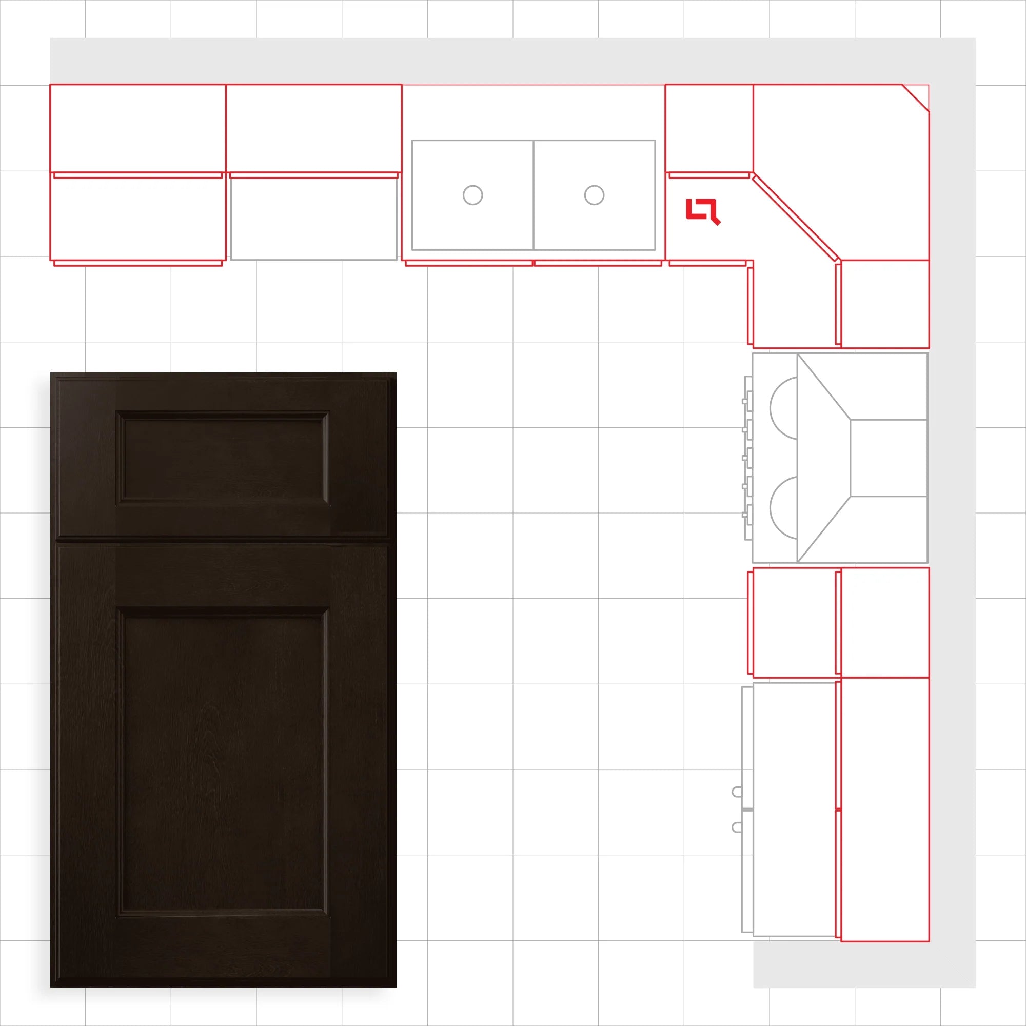 Fabuwood Allure Fusion Kona 10x10 Kitchen Design Set Image