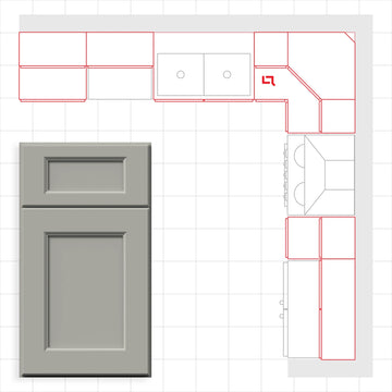 Fabuwood Allure Fusion Nickel 10x10 Kitchen Design Set