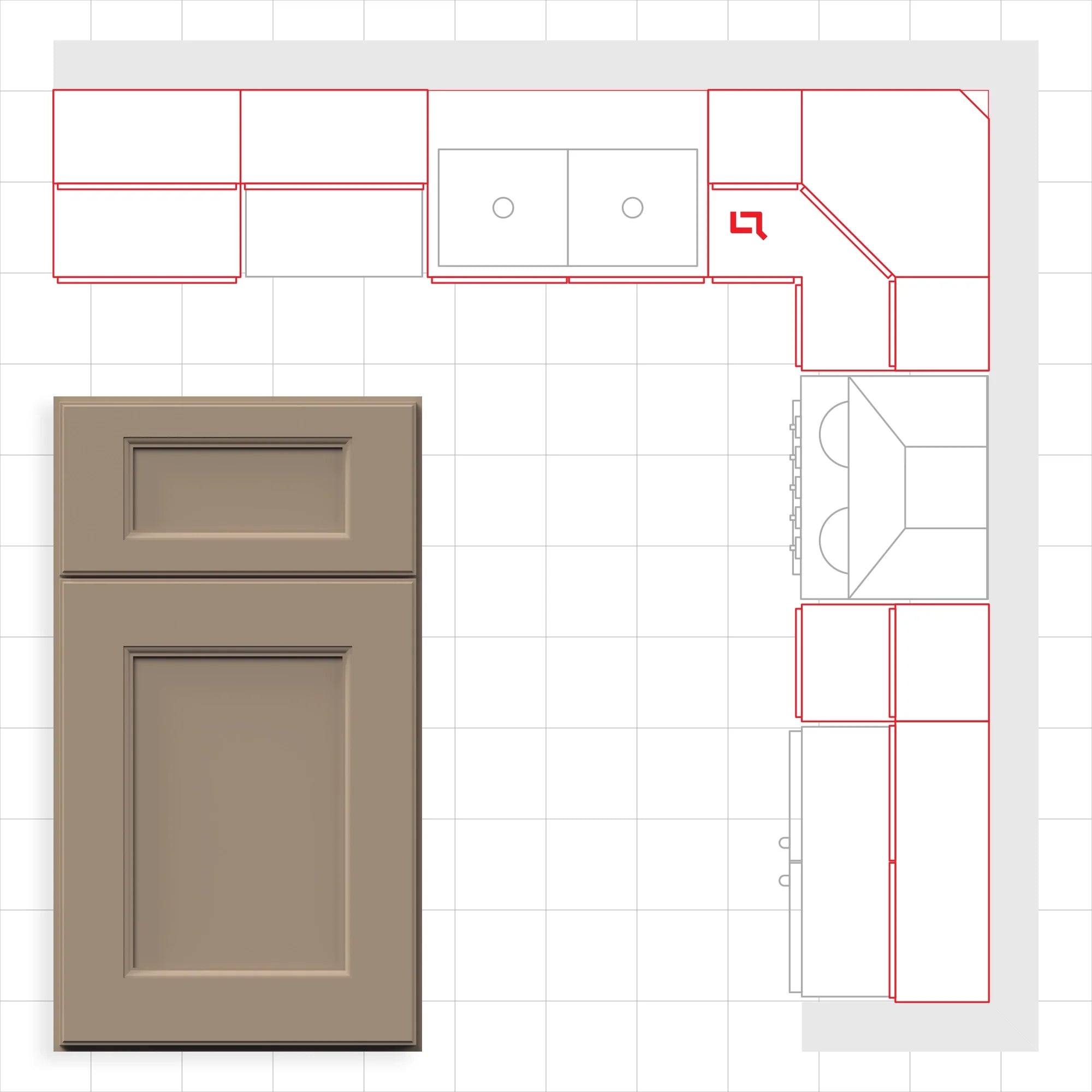 Fabuwood Allure Fusion Oyster 10x10 Kitchen Design Set Image