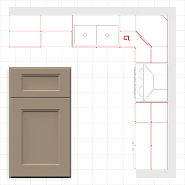 Fabuwood Allure Fusion Oyster 10x10 Kitchen Design Set