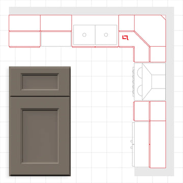 Fabuwood Allure Fusion Stone 10x10 Kitchen Design Set