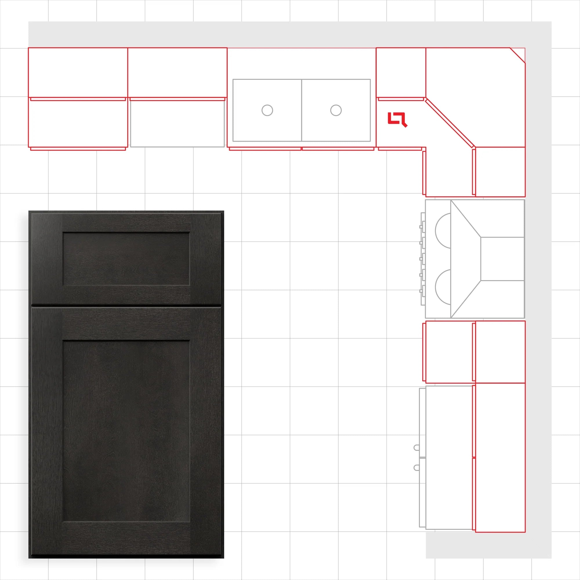 Fabuwood Allure Galaxy Cobblestone 10x10 Kitchen Design Set Image