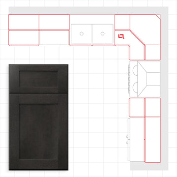 Fabuwood Allure Galaxy Cobblestone 10x10 Kitchen Design Set