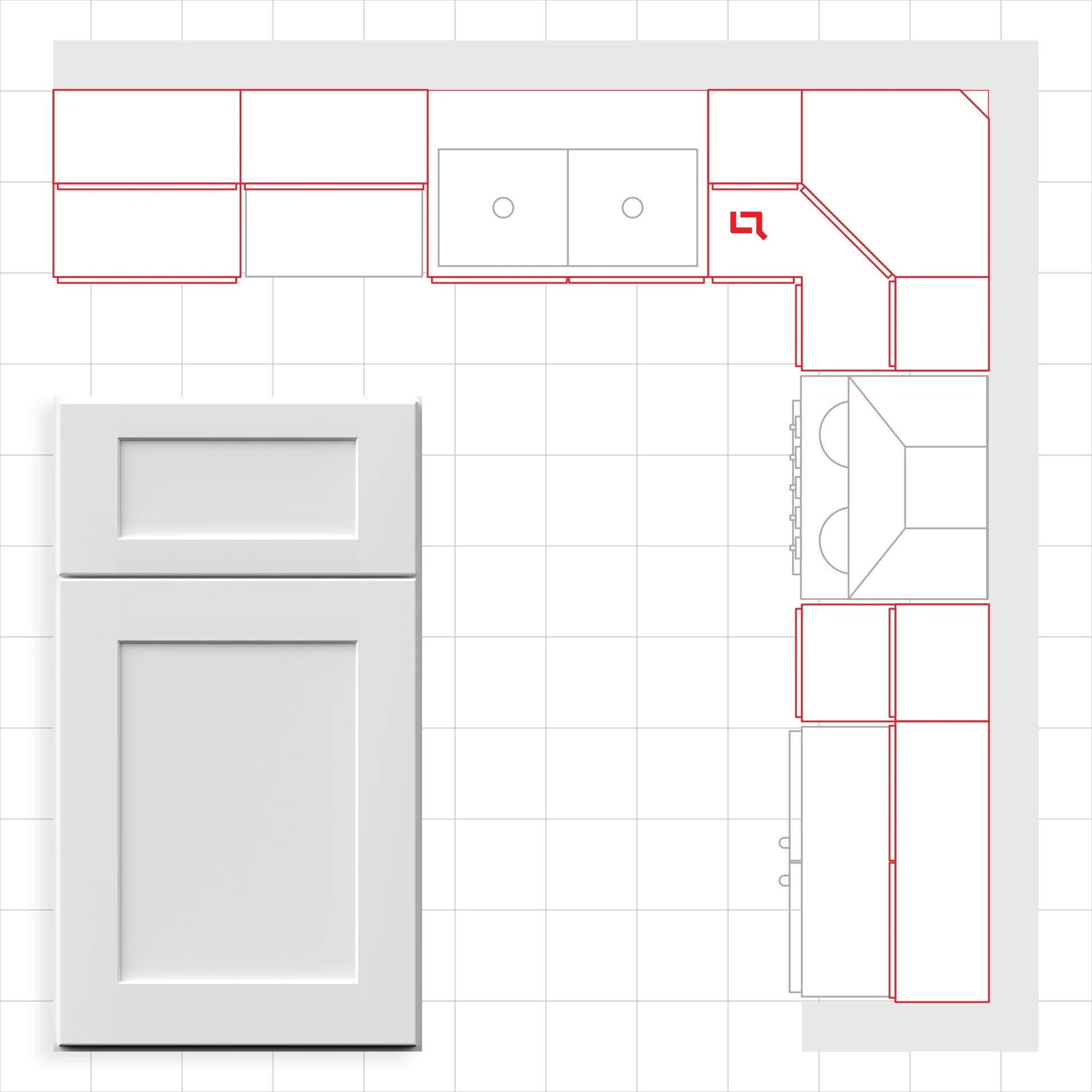 Fabuwood Allure Galaxy Frost 10x10 Kitchen Design Set Image