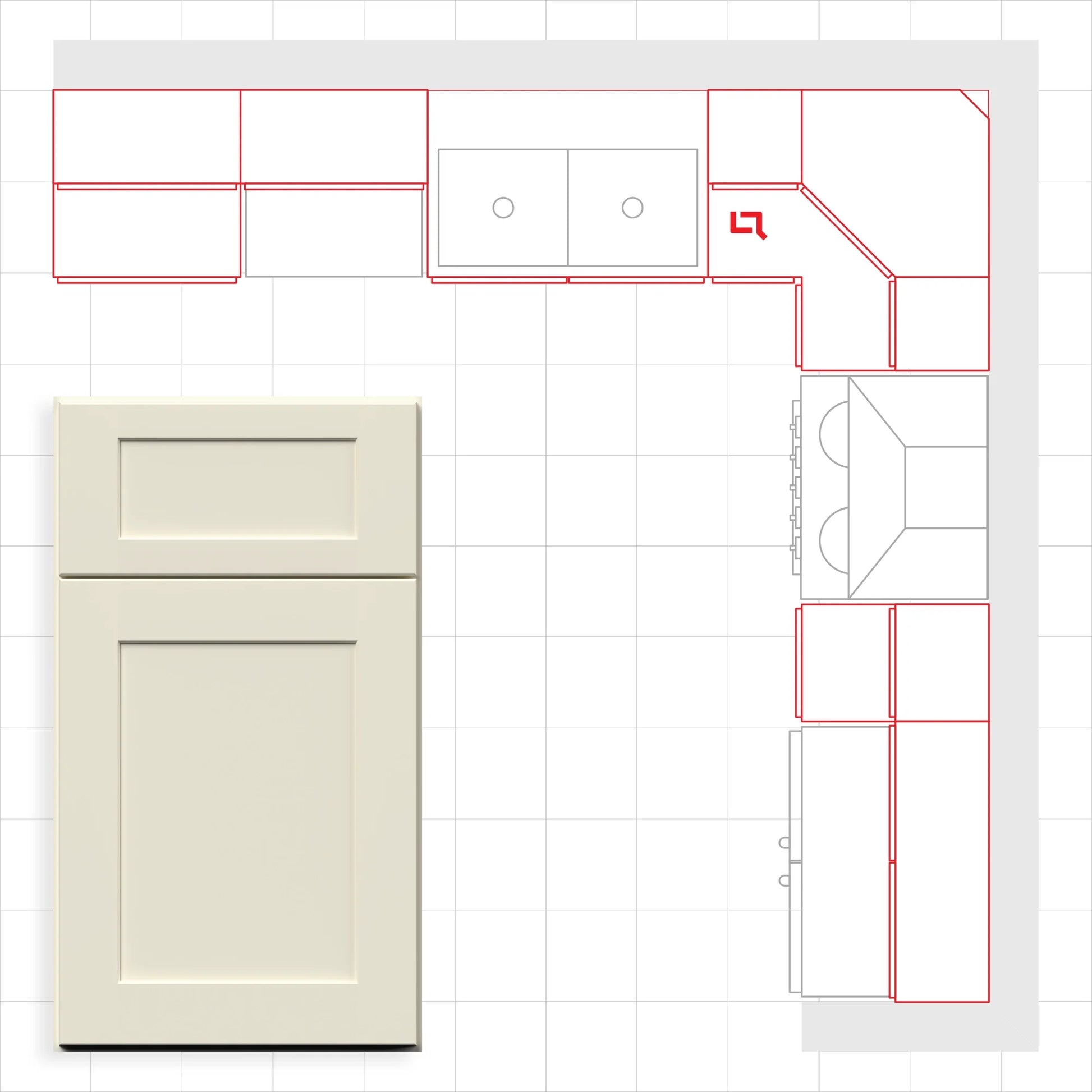 Fabuwood Allure Galaxy Linen 10x10 Kitchen Design Set Image