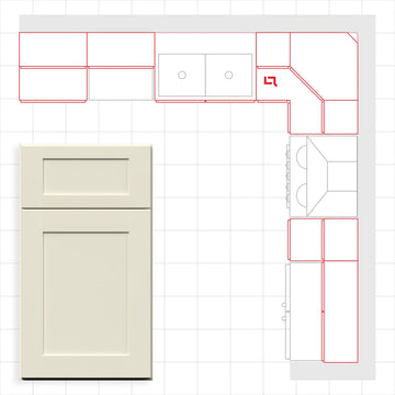 Fabuwood Allure Galaxy Linen 10x10 Kitchen Design Set