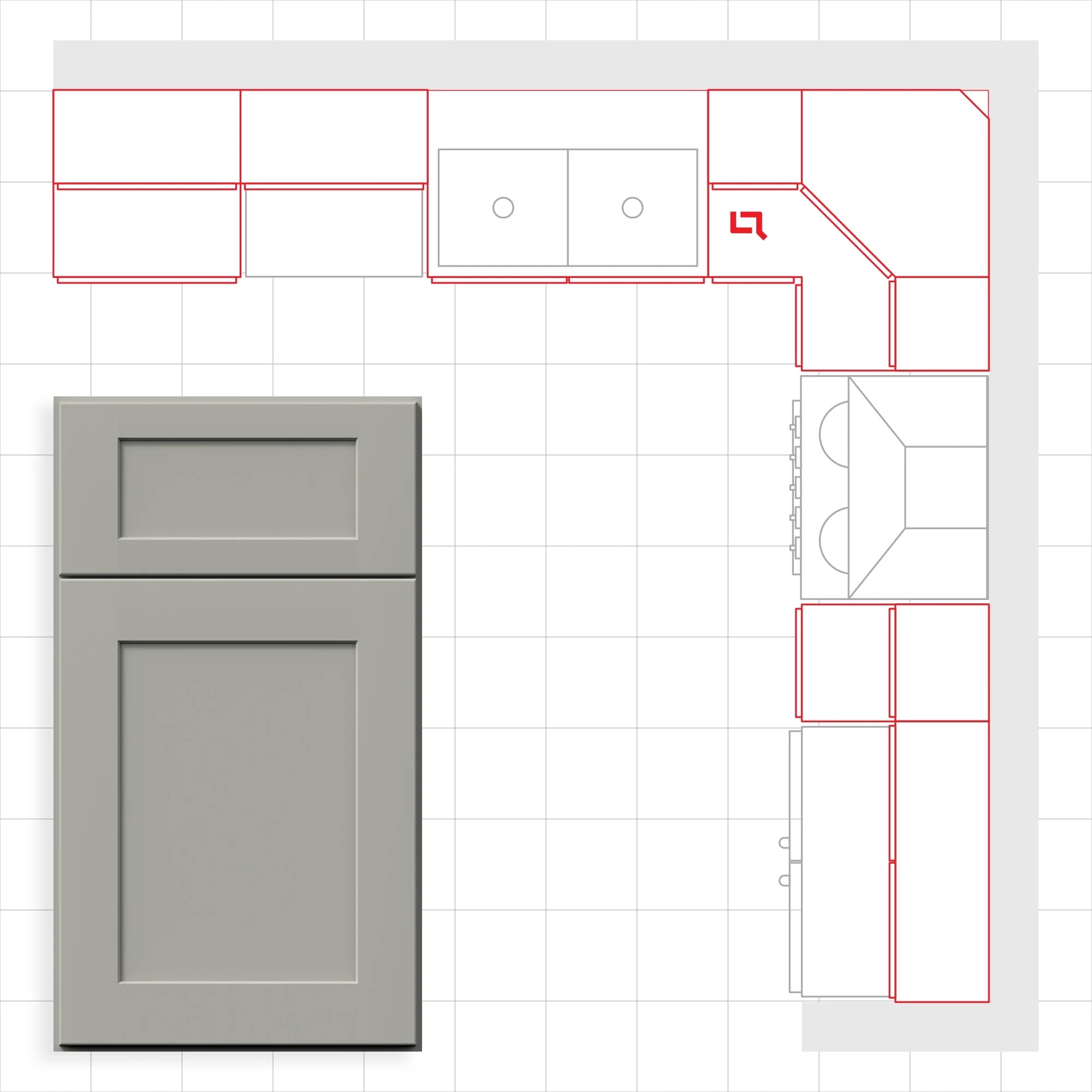 Fabuwood Allure Galaxy Nickel 10x10 Kitchen Design Set Image