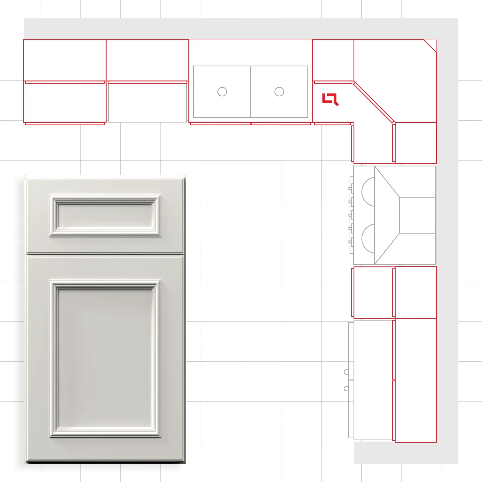 Fabuwood Allure Imperio Cloud White 10x10 Kitchen Design Set Image