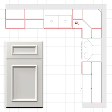 Fabuwood Allure Imperio Cloud White 10x10 Kitchen Design Set