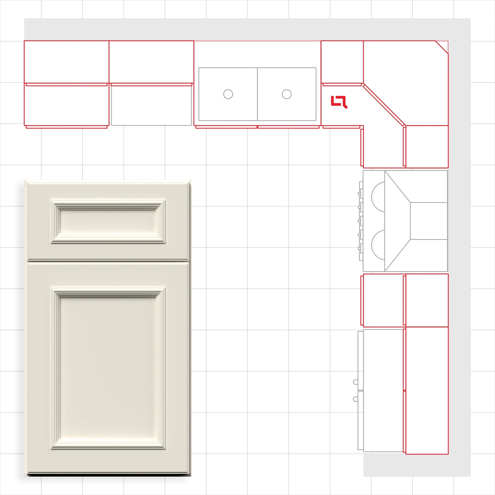 Fabuwood Allure Imperio Dove 10x10 Kitchen Design Set Image