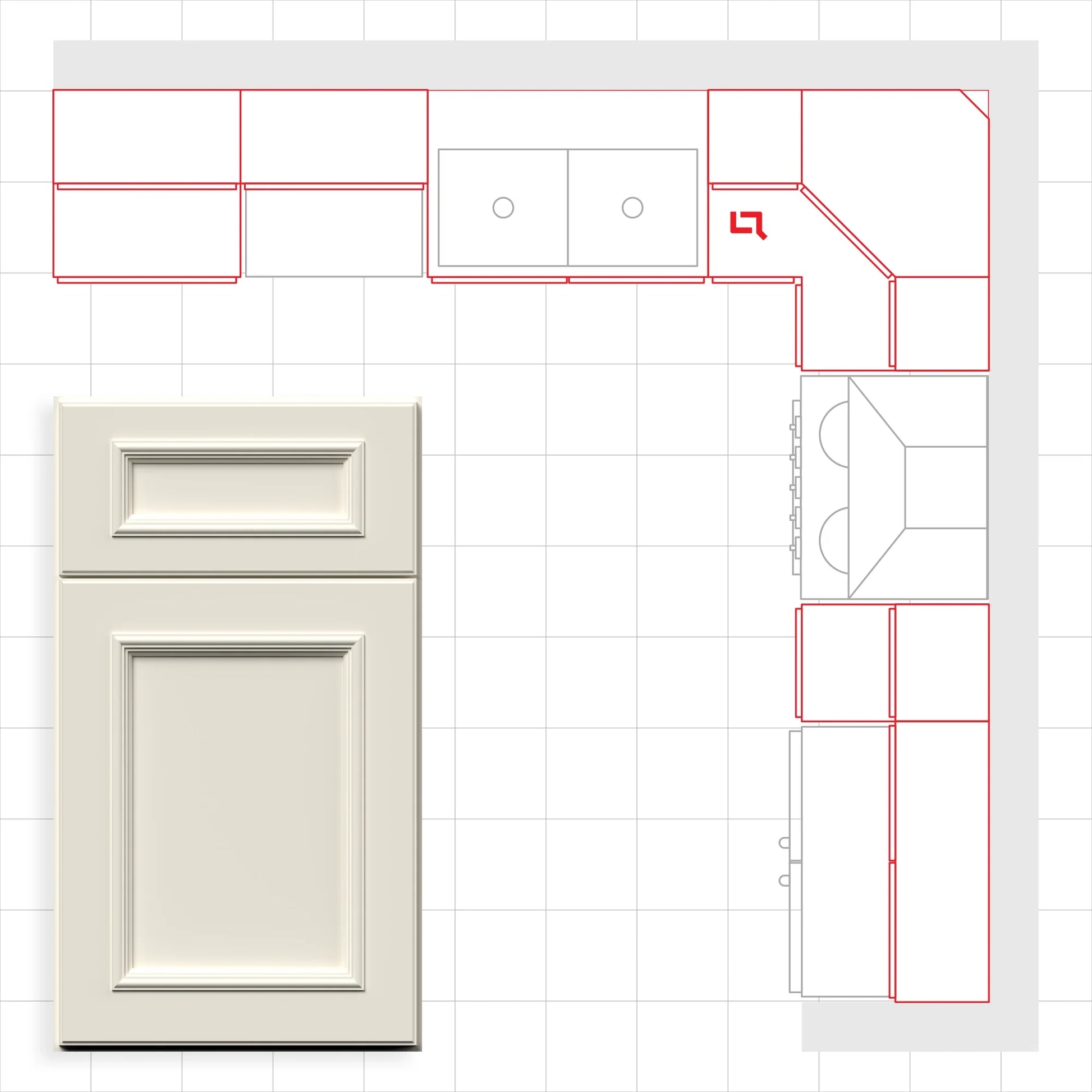 Fabuwood Allure Imperio Dove 10x10 Kitchen Design Set Image