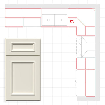 Fabuwood Allure Imperio Dove 10x10 Kitchen Design Set