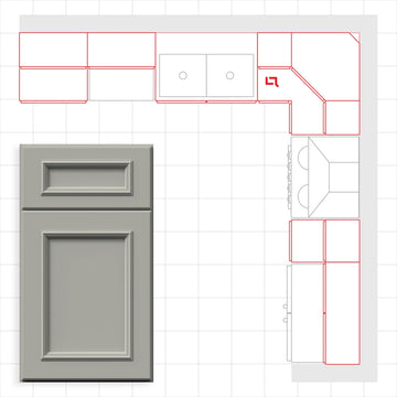 Fabuwood Allure Imperio Nickel 10x10 Kitchen Design Set