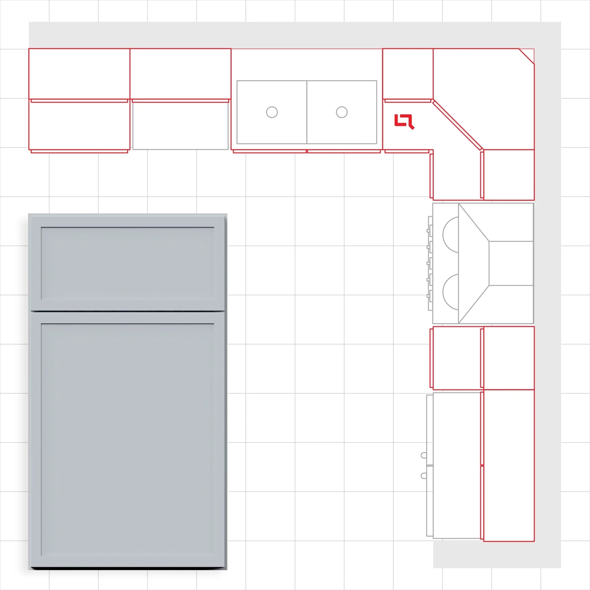Fabuwood Allure Luna Cloud White 10x10 Kitchen Design Set Image