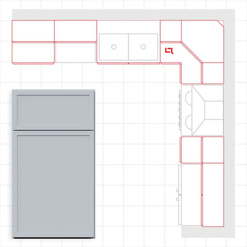 Fabuwood Allure Luna Cloud White 10x10 Kitchen Design Set