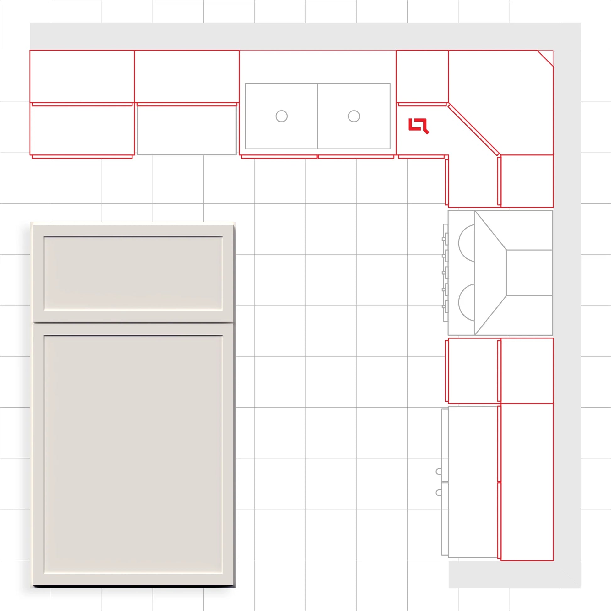 Fabuwood Allure Luna Dove 10x10 Kitchen Design Set Image