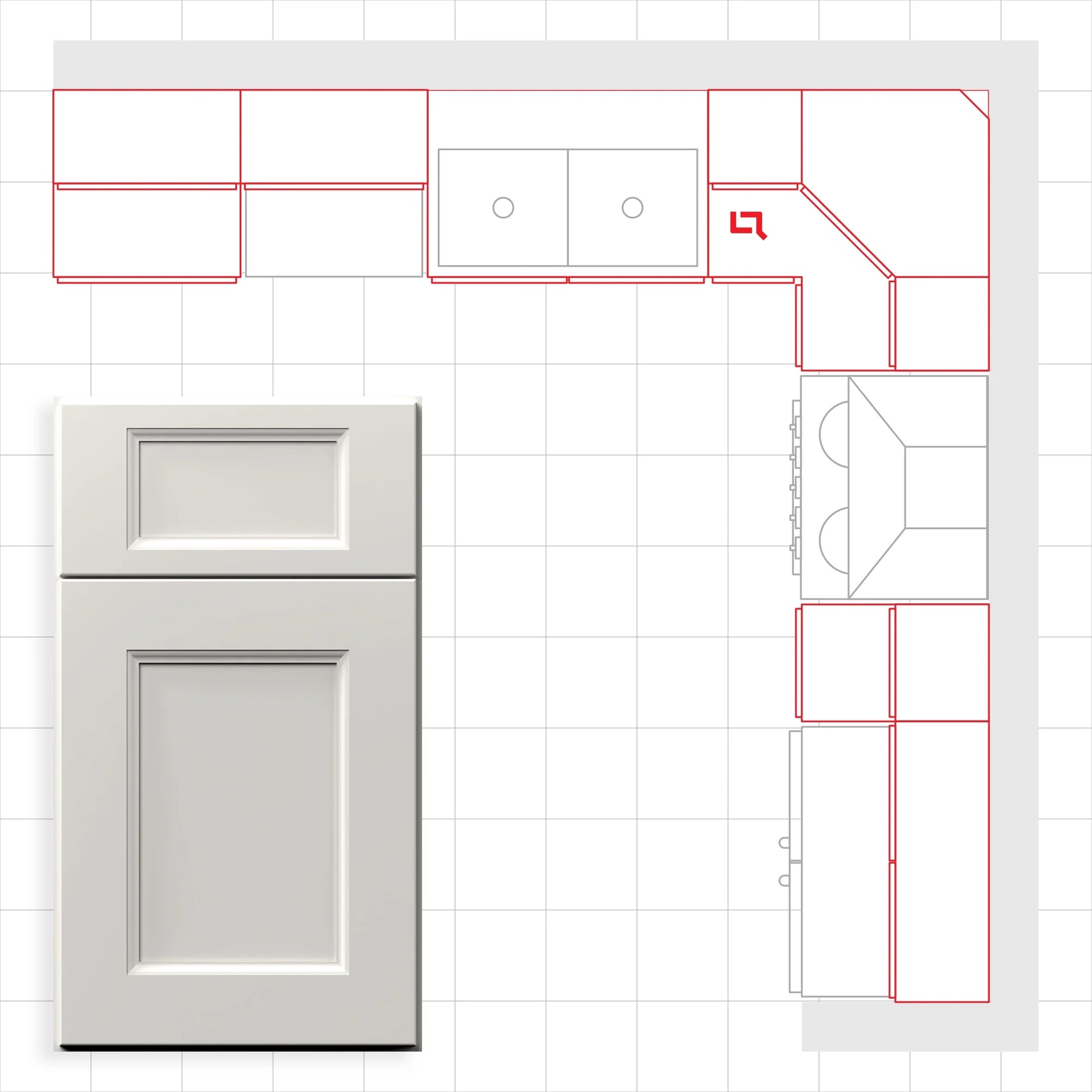 Fabuwood Allure Nexus Cloud White 10x10 Kitchen Design Set Image