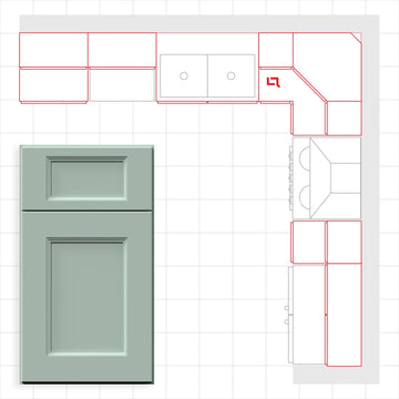 Fabuwood Allure Nexus Sage Green 10x10 Kitchen Design Set