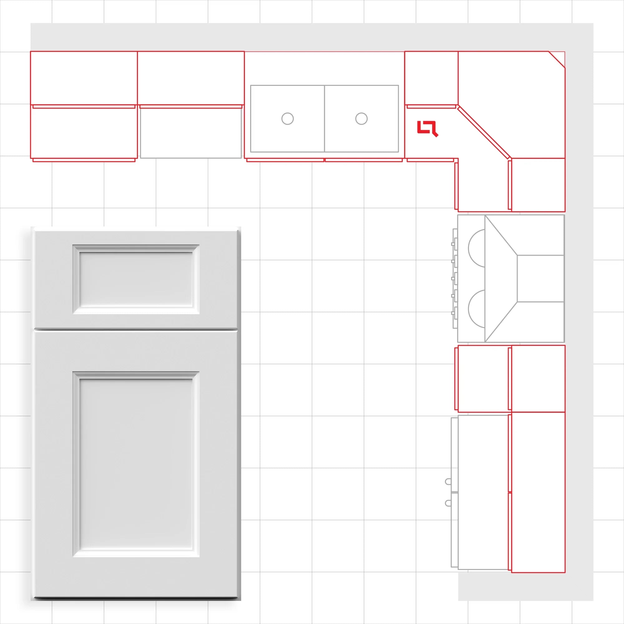 Fabuwood Allure Nexus Frost 10x10 Kitchen Design Set Image