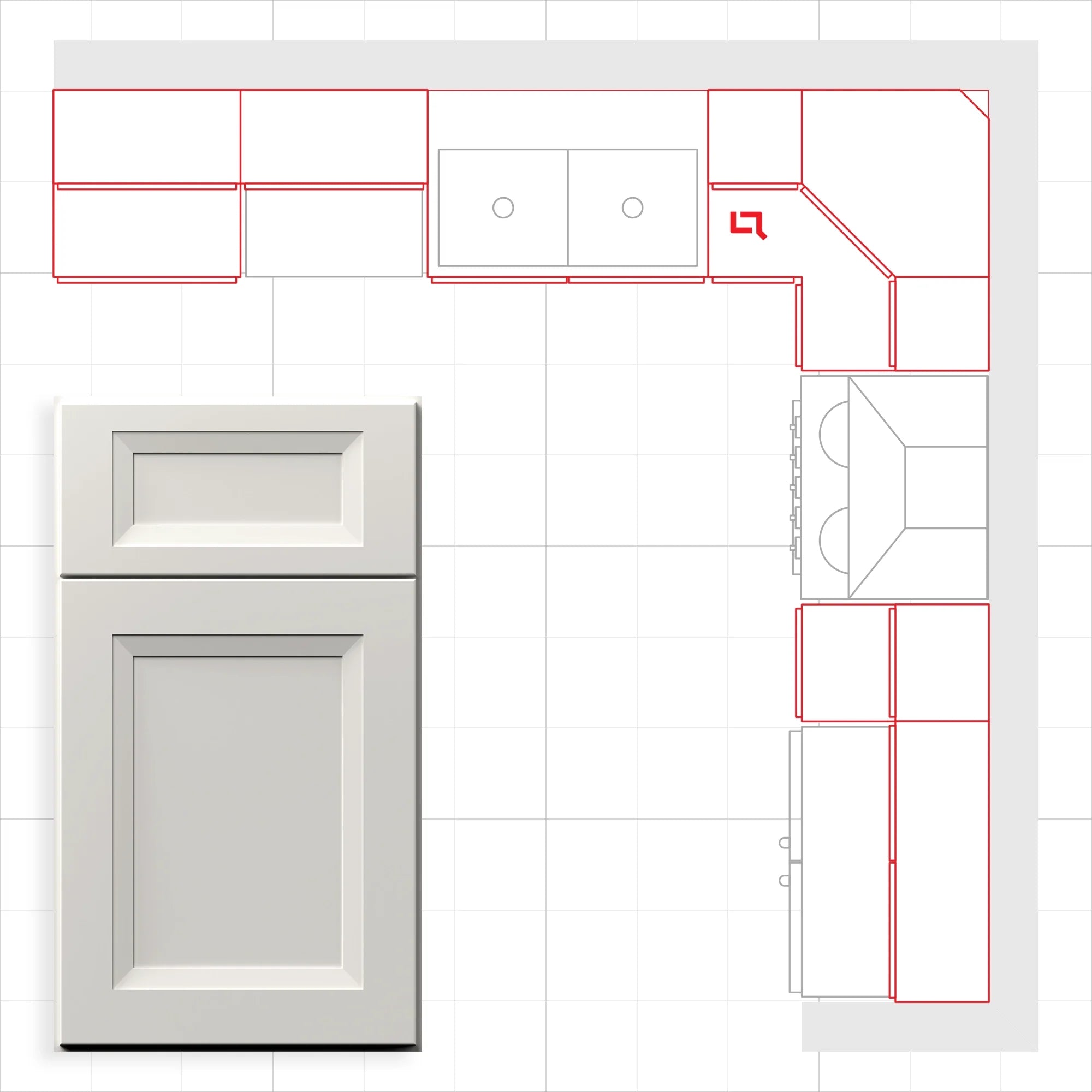 Fabuwood Allure Onyx Cloud White 10x10 Kitchen Design Set Image