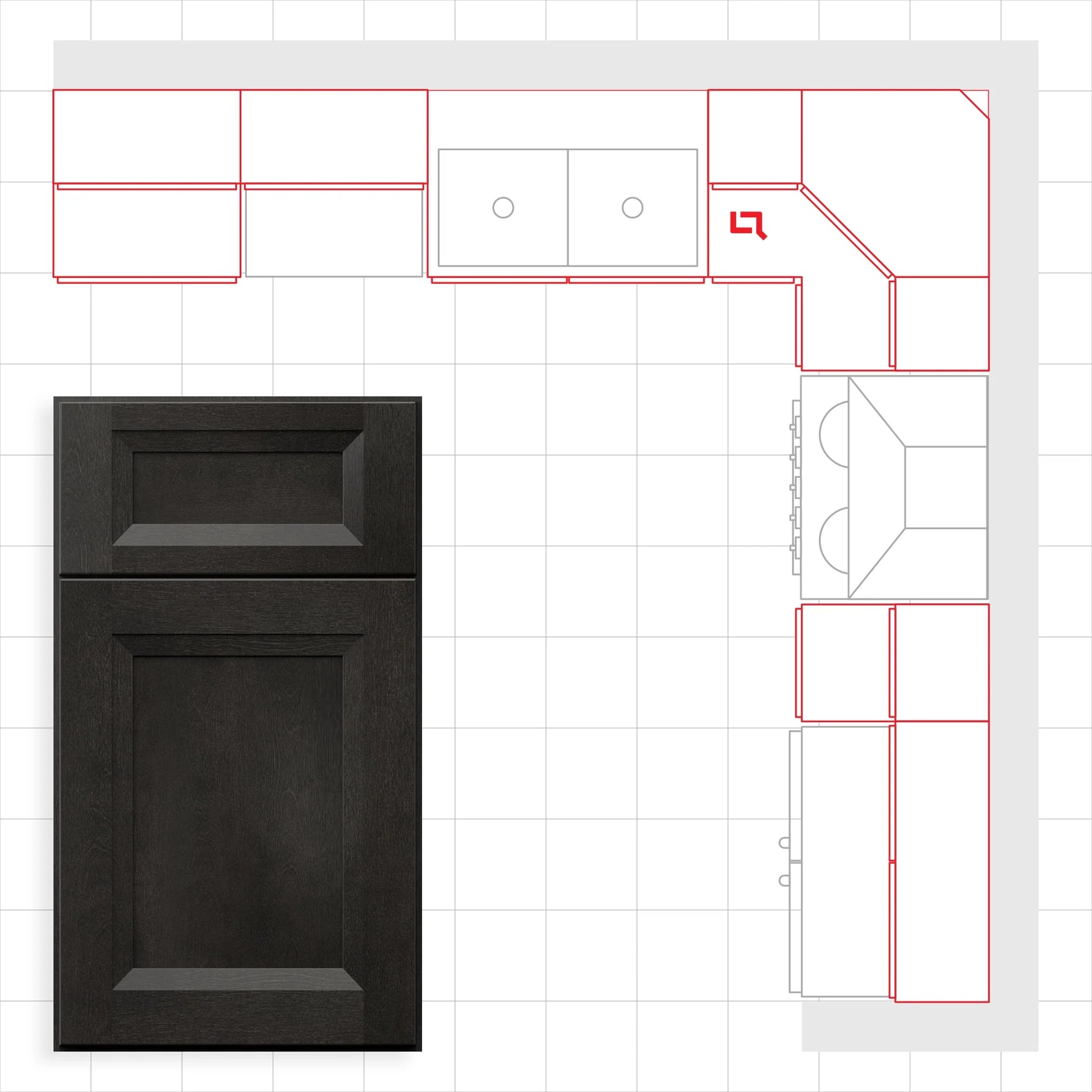 Fabuwood Allure Onyx Cobblestone 10x10 Kitchen Design Set Image