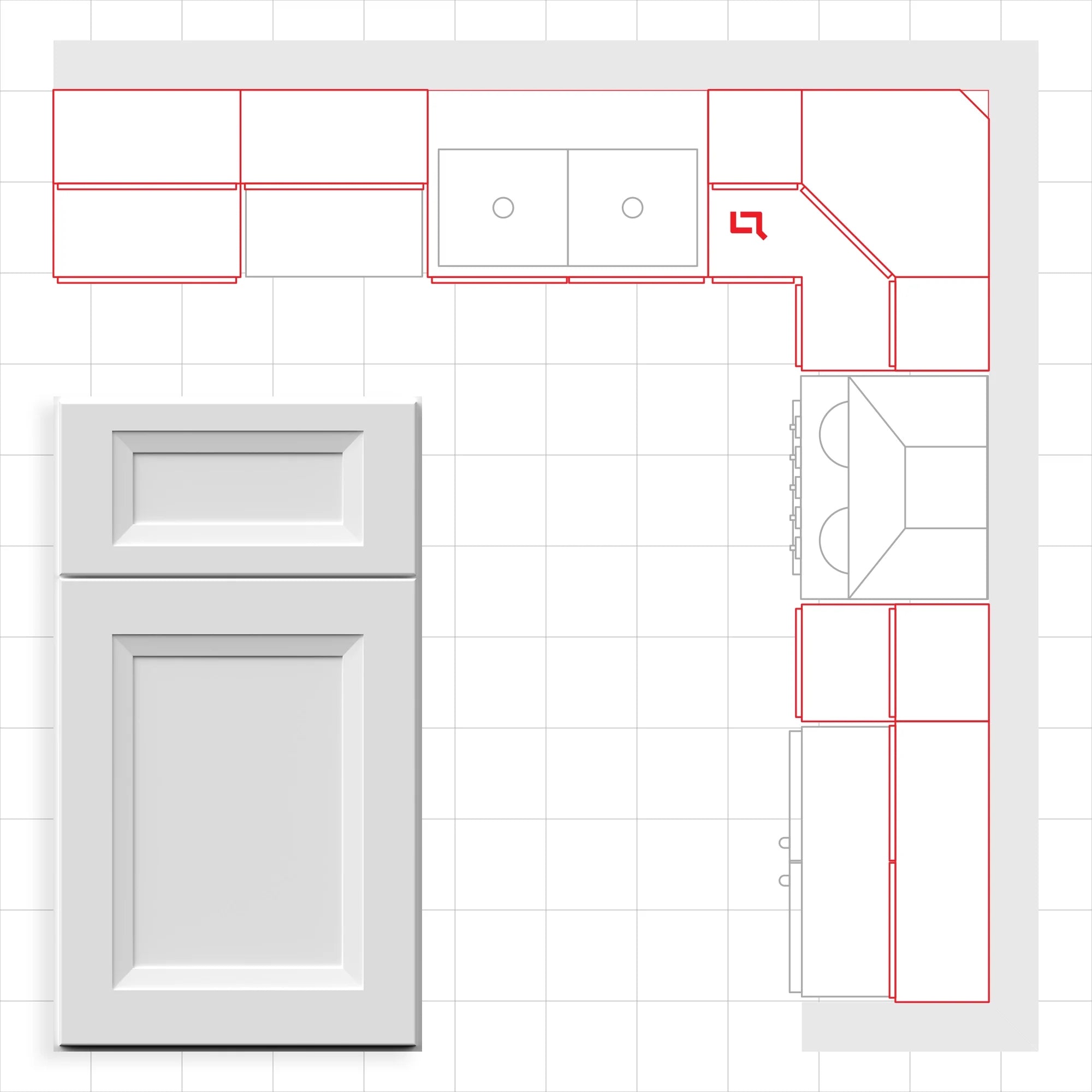 Fabuwood Allure Onyx Frost 10x10 Kitchen Design Set Image