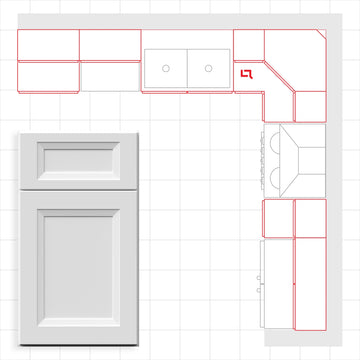 Fabuwood Allure Onyx Frost 10x10 Kitchen Design Set