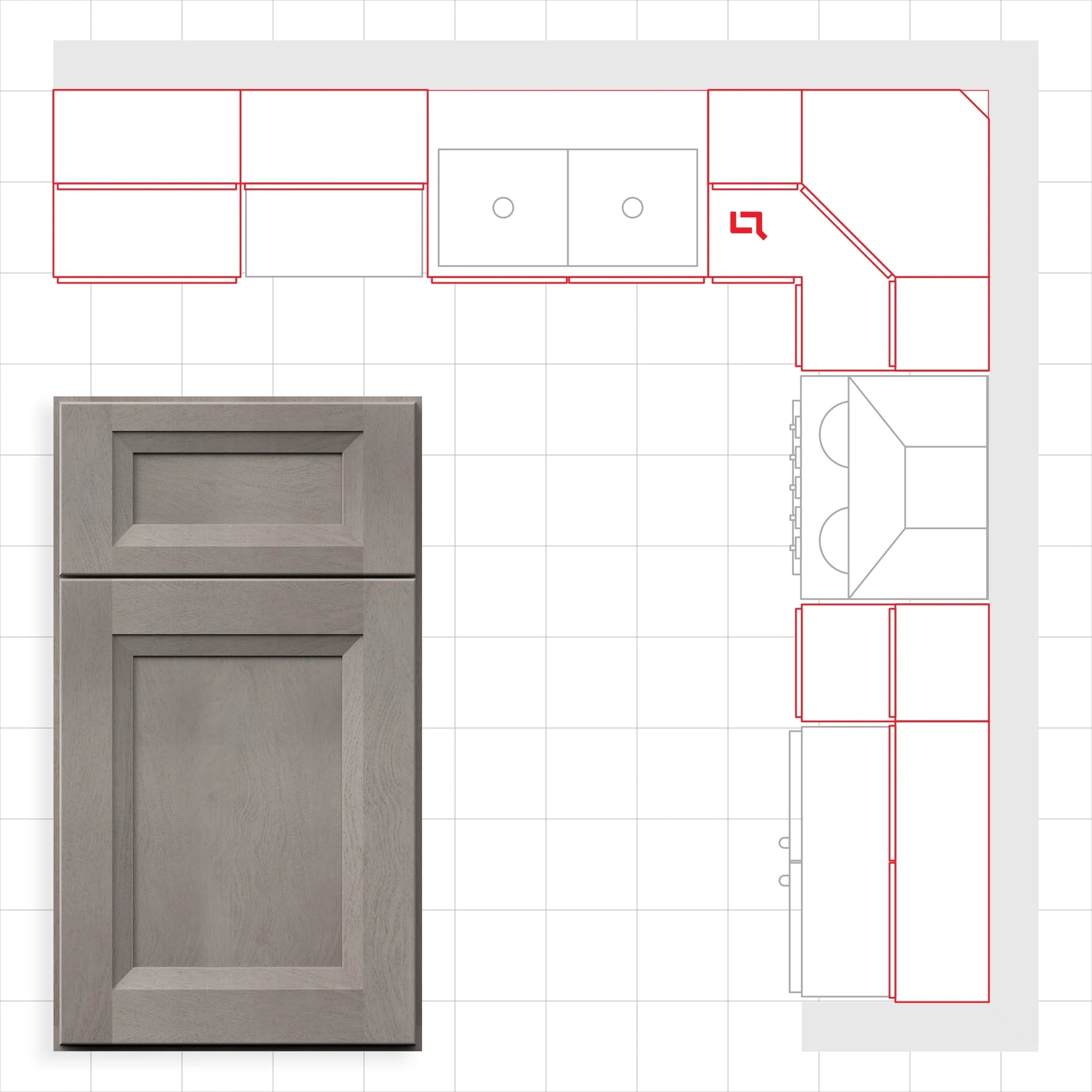 Fabuwood Allure Onyx Horizon 10x10 Kitchen Design Set Image