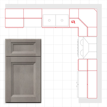 Fabuwood Allure Onyx Horizon 10x10 Kitchen Design Set