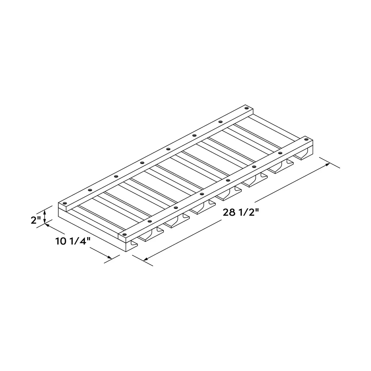 Craft Cabinetry Shaker Navy Wall Glass Rack Image Specifications