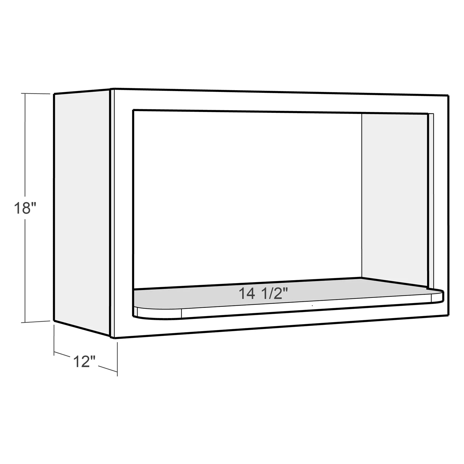 Fabuwood Allure Luna Ocean Blue 30"W x 18"H Microwave Wall Cabinet Photo