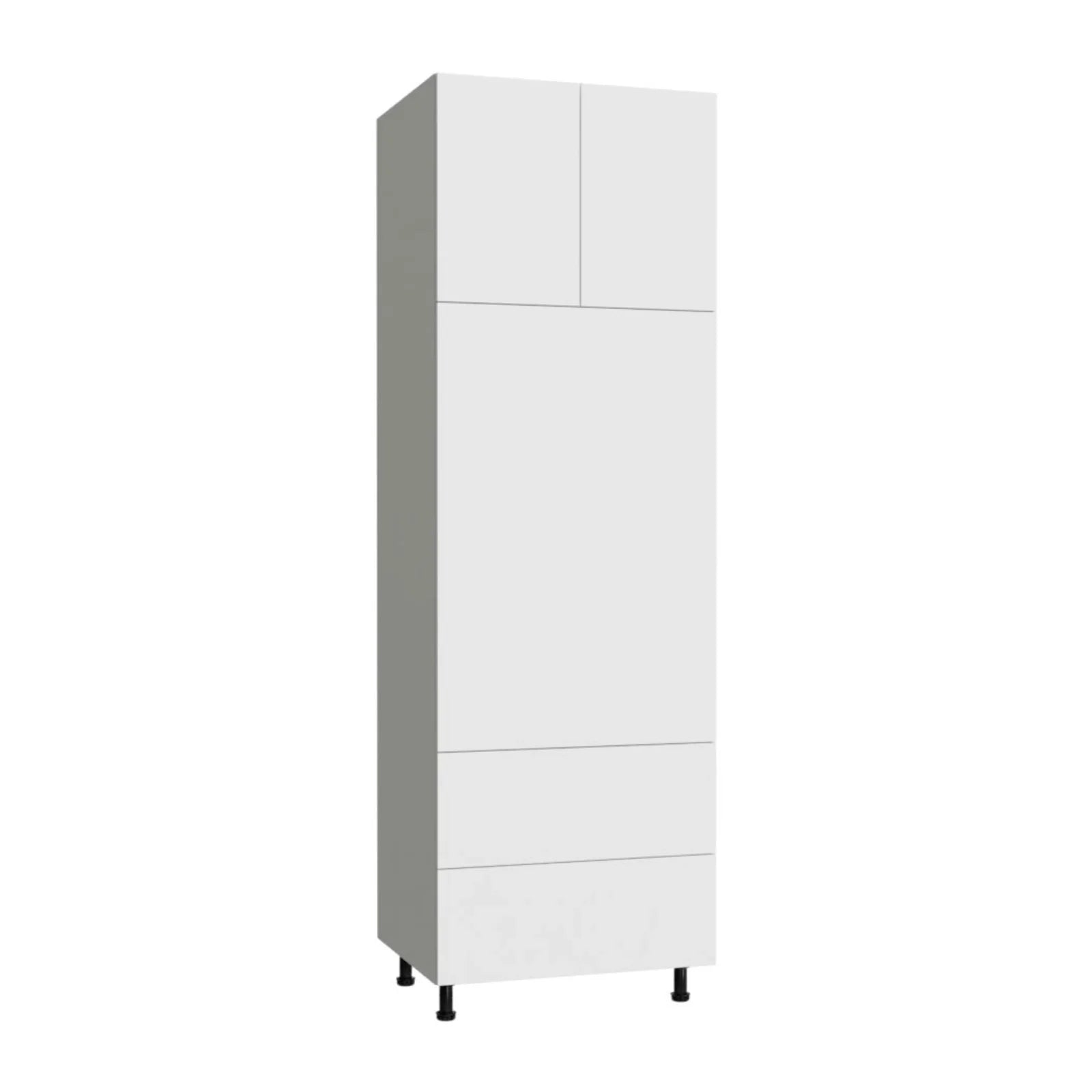 Fabuwood Illume Catalina Bianco Gloss 24"W x 90"H Combo Oven Two Drawers Cabinet Photo
