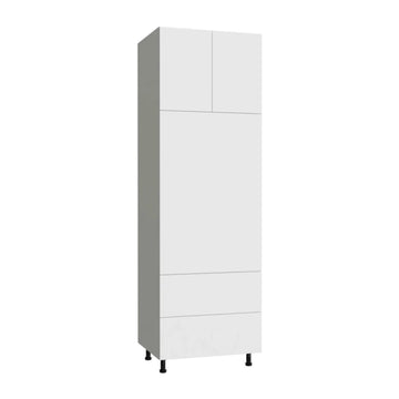 Fabuwood Illume Catalina Bianco Gloss 24"W x 96"H Combo Oven Two Drawers Cabinet Photo