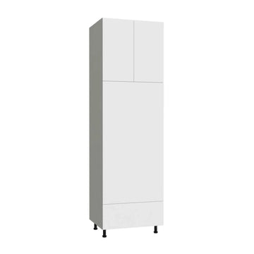 Fabuwood Illume Catalina Bianco Gloss 30"W x 90"H Double Oven One Drawer Cabinet Photo