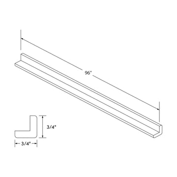 Craft Cabinetry Recessed Panel Gray Stain Outside Corner Molding