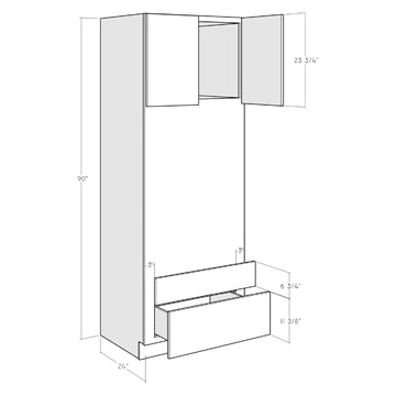 Fabuwood Allure Fusion Pitch Black 33"W x 90"H Oven Cabinet Photo