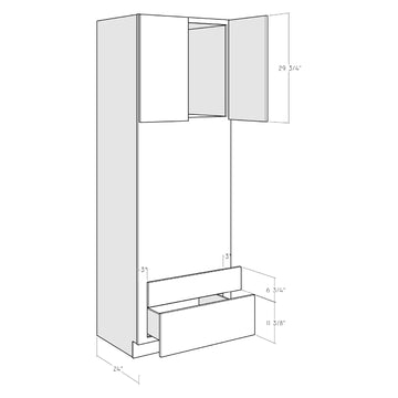 Fabuwood Allure Fusion Nickel 33"W x 96"H Oven Cabinet Photo